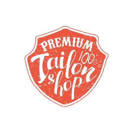 Premium Tailor Shop Vintage Emblem.のイラスト素材