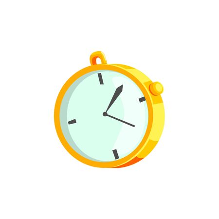 Mechanical Stopwatch Flat Simplified Colorful Vector Illustration Isolated On White Backgroundのイラスト素材
