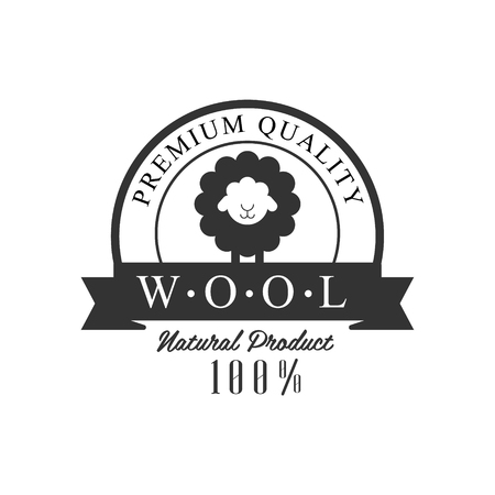 Quality Wool Product Design Vector Classic Style Design On White Backgroundのイラスト素材