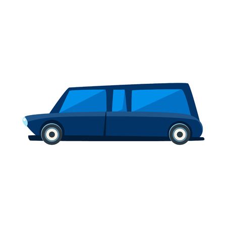 Limousine Toy Cute Car Icon. Flat Vector Transport Model Simple Illustration Isolated On White Background.のイラスト素材