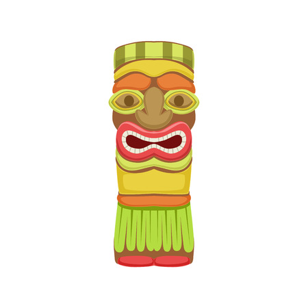 Indian Totem Hawaiian Vacation Classic Symbol. Isolated Flat Vector Icon With Traditional Hawaiian Representation On White Bacground.のイラスト素材