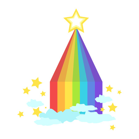 Shape Rainbow Colorful Girly Decorative Element Isolated On White Backgroundのイラスト素材