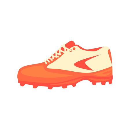 Sportive Sneakers Special Footwear, Part Of Baseball Player Ammunition And Equipment Set Isolated Objectsのイラスト素材