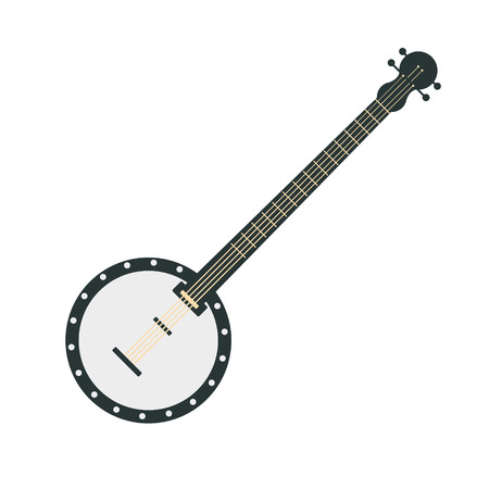 Banjo, Part Of Musical Instruments Set Of Realistic Cartoon Vector Isolated Illustrationsのイラスト素材
