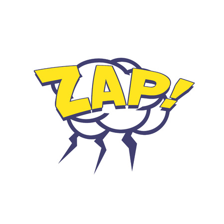 Zap With Lightnings Comic Speech Bubbleのイラスト素材