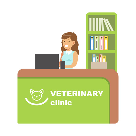 Veterinary clinic reception.のイラスト素材