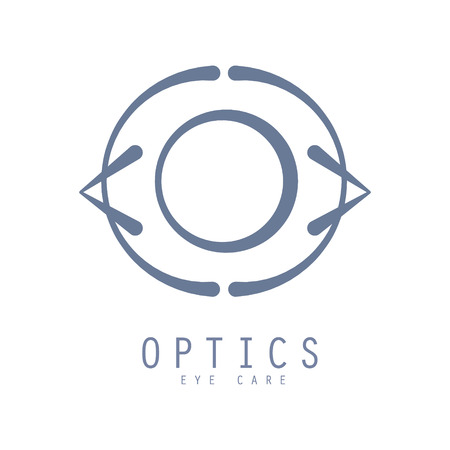 Optics eye care symbol hand drawn illustrationのイラスト素材