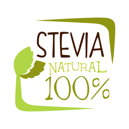 Stevia natural. Healthy product label vector Illustrationのイラスト素材