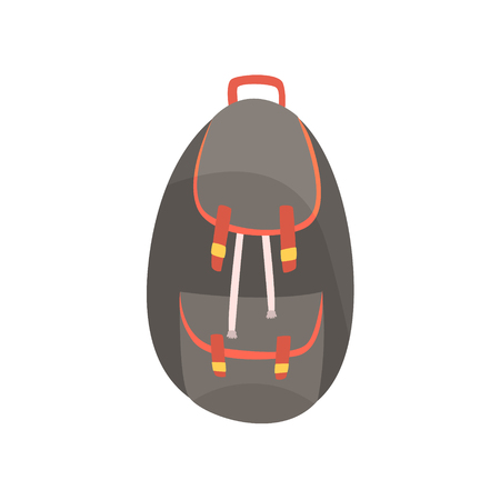 Backpack in dark colors vector Illustration isolated on a white backgroundのイラスト素材