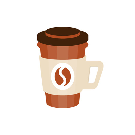 Coffee bottle with coffee bean icon vector Illustrationのイラスト素材