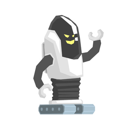 Cartoon crawler robot cyborg character vector Illustrationのイラスト素材