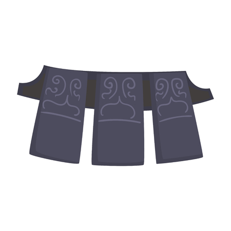 Kendo armor, Japanese martial art equipment, cartoon vector Illustrationのイラスト素材