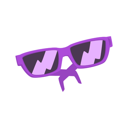 Purple sunglasses cartoon vector Illustrationのイラスト素材