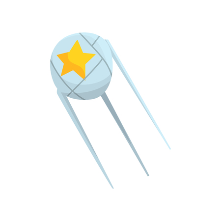 Artificial Earth satellite cartoon vector Illustrationのイラスト素材