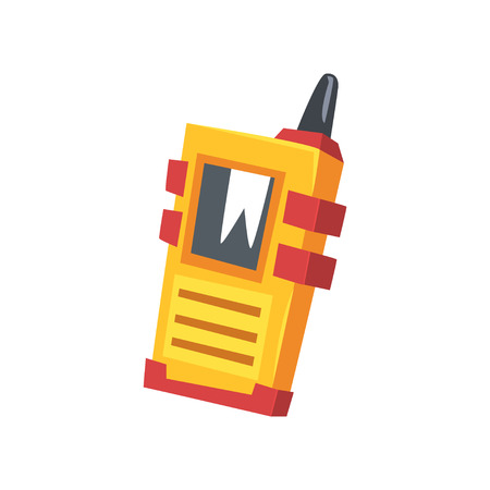 Cartoon miners walkie talkie with yellow bodyのイラスト素材