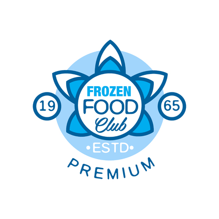 Frozen food club premium estd 1965, abstract label for freezing vector Illustrationのイラスト素材