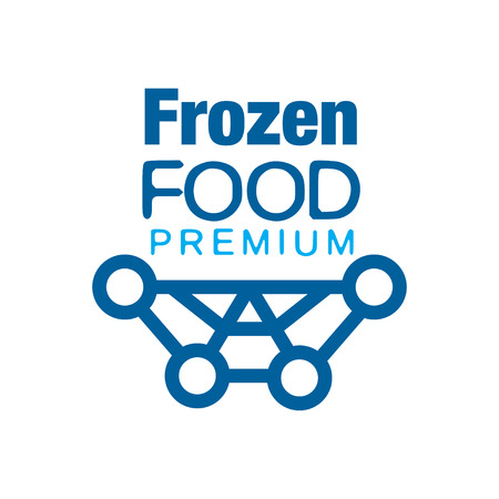 Frozen food premium, abstract label for freezing vector Illustrationのイラスト素材