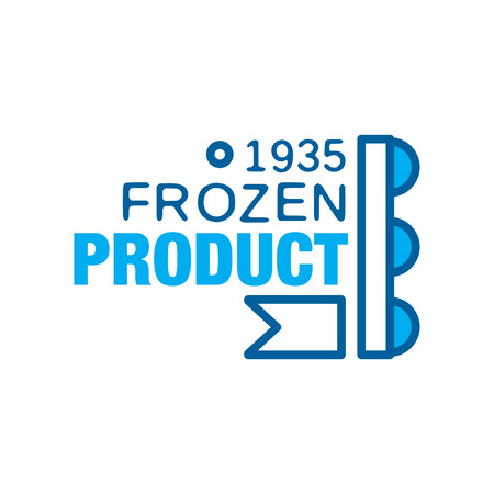Frozen product since 1935, abstract label for freezing vector Illustrationのイラスト素材