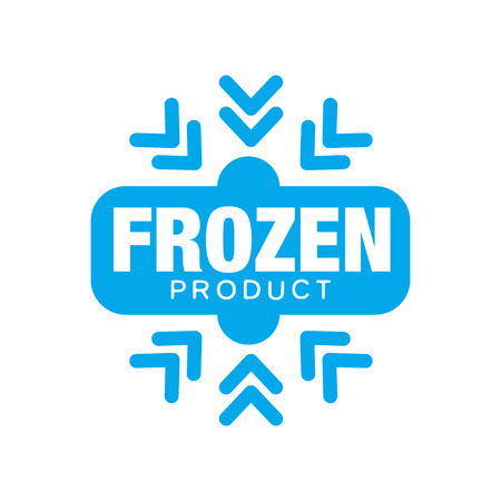 Frozen product, sticker for food with snowflake sign vector Illustrationのイラスト素材