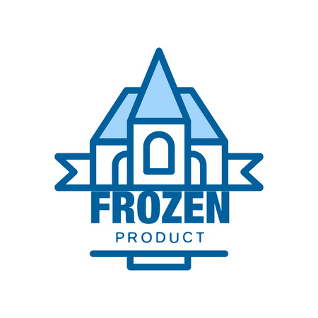 Frozen product, abstract label for freezing vector Illustrationのイラスト素材