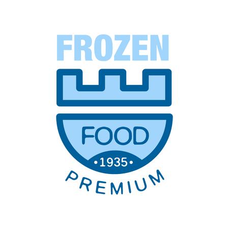 Frozen food premium since 1935, abstract label for freezing vector Illustrationのイラスト素材
