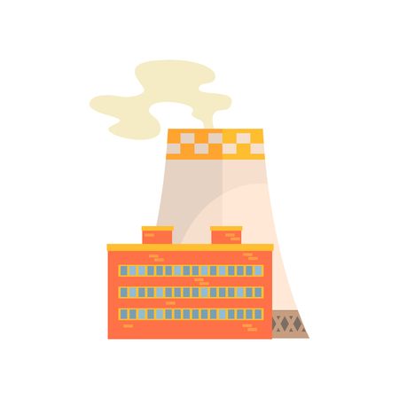 Power station, industrial building vector illustrationのイラスト素材