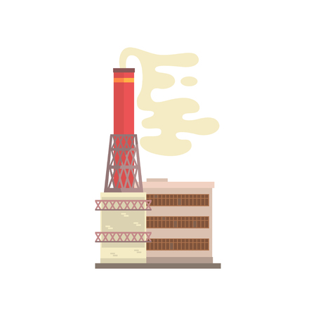 Industrial manufactury building vector illustration isolated on a white backgroundのイラスト素材