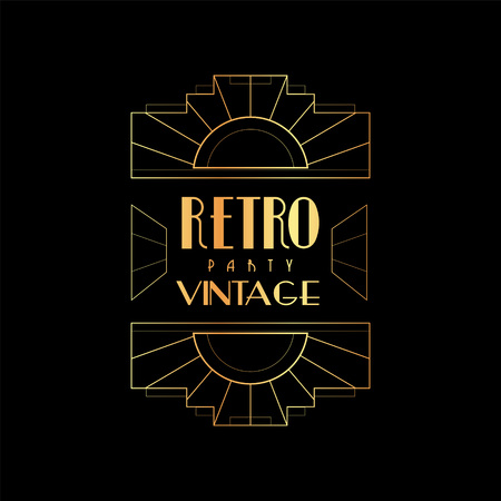Retro Vintage Party Vector Illustration Template For Invitation