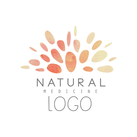 Creative with abstract watercolor pattern. Natural or alternative medicine. Wellness concept. Holistic naturopathic center or yoga studio. Hand drawn vector designのイラスト素材