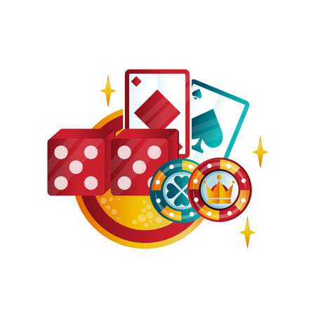 Poker club items illustrationのイラスト素材