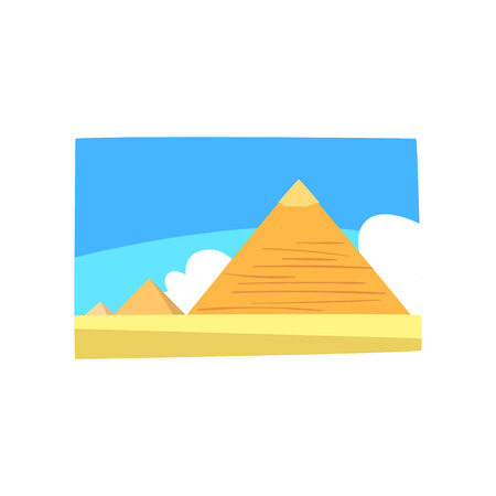Egyptian pyramids illustrationのイラスト素材