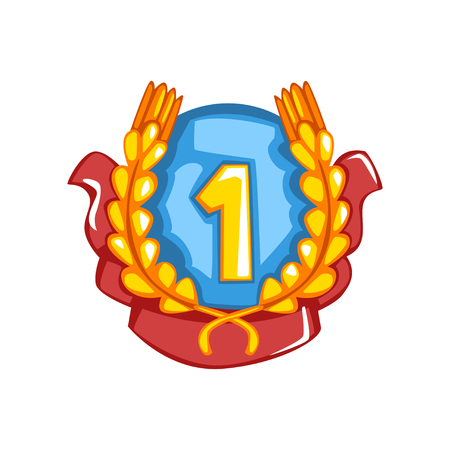 Trophy for championship, first place vector Illustration isolated on a white backgroundのイラスト素材