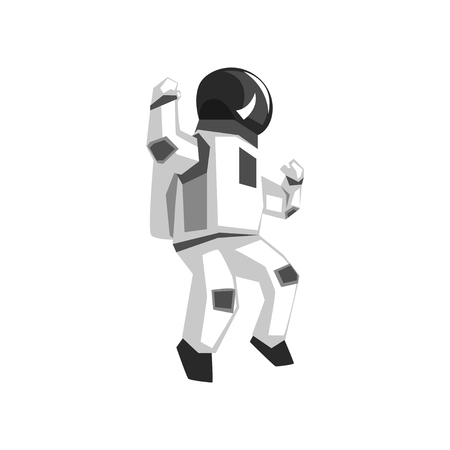 Astronaut in a space suit vector Illustration isolated on a white background.のイラスト素材