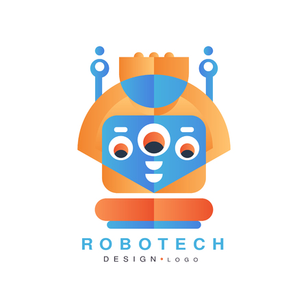 Robotech  design element for company identity, technology or computer related services vector Illustration on a white backgroundのイラスト素材