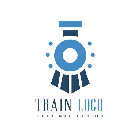 Train original design, railway transport badge vector Illustrationのイラスト素材