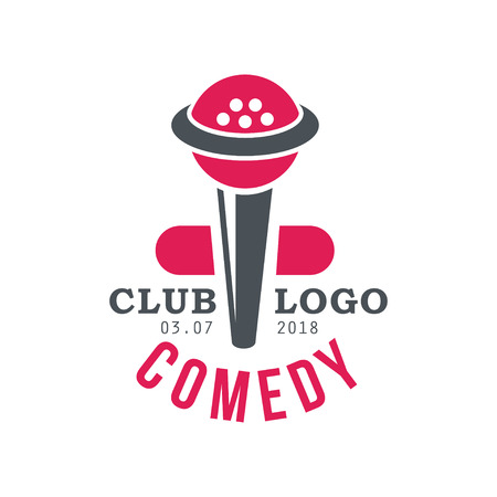 Comedy club, poster with date vector Illustration on a white backgroundのイラスト素材
