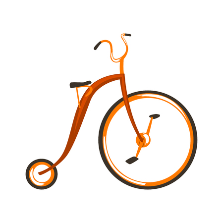 Steampunk vintage bicycle vector Illustration isolated on a white background.のイラスト素材