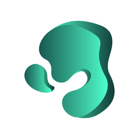 Abstract modern green shape form , creative design element for poster, banner, cover, placard, flyer vector Illustration on a white backgroundのイラスト素材