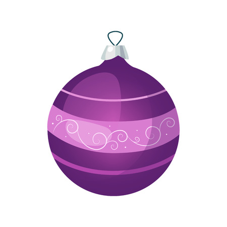 Christmas Tree Decorations card. Bright Vector Illustrationのイラスト素材