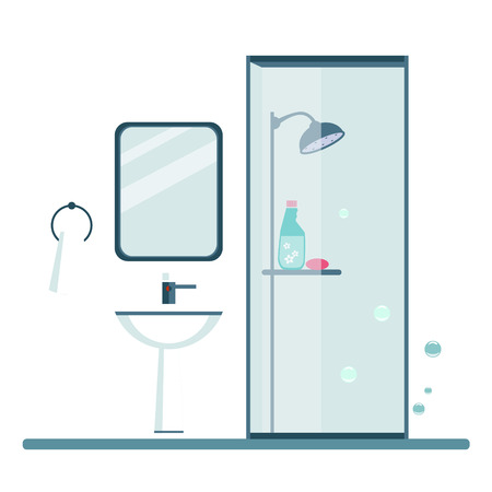 Bathroom cover Modern trendy design. Vector illustration.のイラスト素材