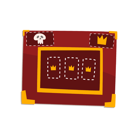 Fantasy fairytale game board map vector Illustration isolated on a white background.のイラスト素材