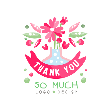 Thank You So Much Logo Design Holiday Card Banner Invitation