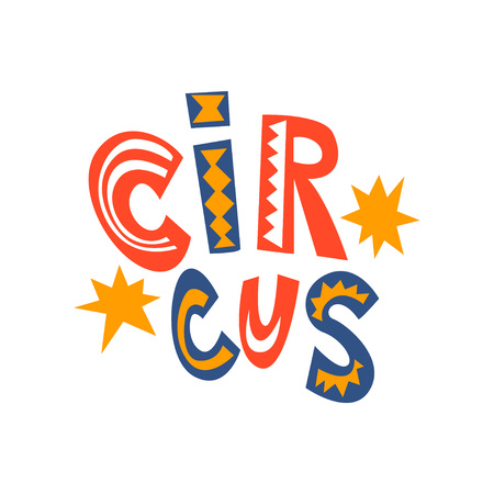 Circus Show Banner, Carnival, Festive Design Element Cartoon Vector Illustration on White Background.のイラスト素材