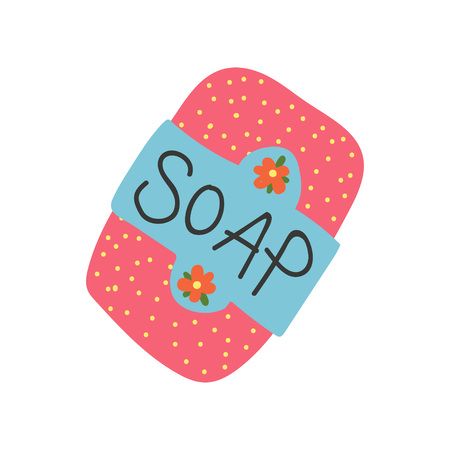 Soap Bar, Zero Waste Reusable Object, Eco lifestyle Concept Vector Illustration on White Background.のイラスト素材