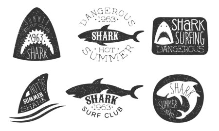 Set of icon for a diving club. Vector illustration on a white background.のイラスト素材