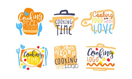Cooking Labels Design Vector Setのイラスト素材
