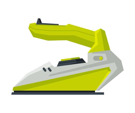 Modern Wireless Iron, Electric Household Appliance, Ironing Clothes Device Vector Illustrationのイラスト素材
