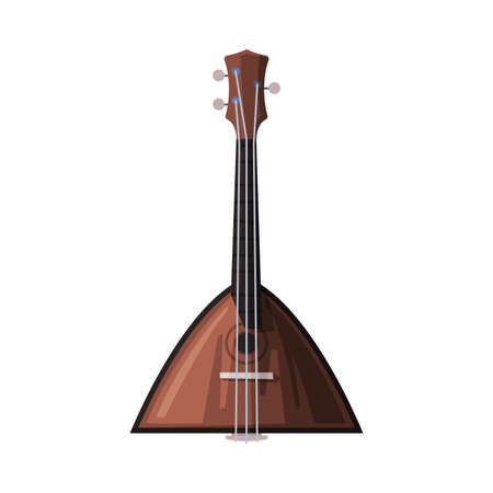 Balalaika Classical String Musical Instrument Flat Style Vector Illustration Isolated on White Background.のイラスト素材