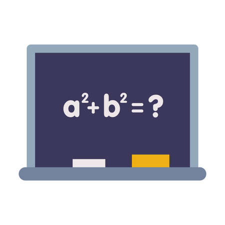 School Blackboard Educational and Back to School Element Flat Style Vector Illustration on White...