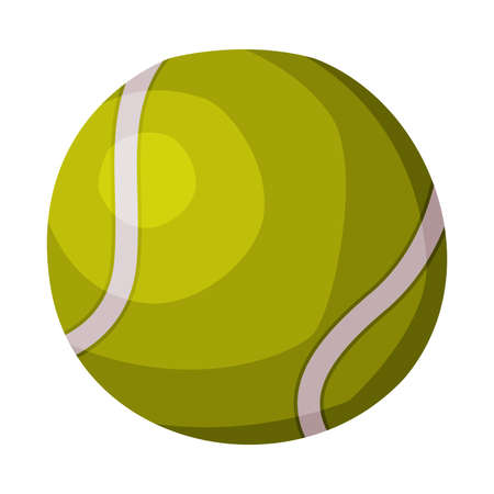 Tennis Ball Fitness and Sport Equipment Vector Illustration on White Backgroundのイラスト素材